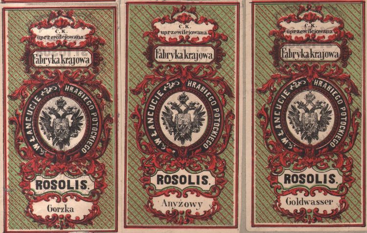 Three labels 1860s